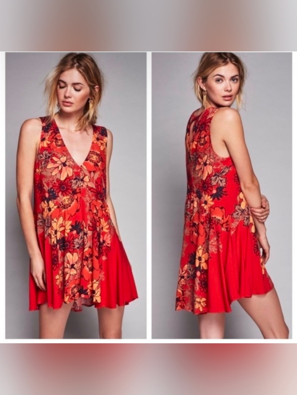 Free People Backyard Party Printed Tunic